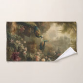 Botanisch: drei Pfauen im englischen Garten Badhandtuch Set (Handtuch)