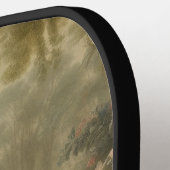 Botanisch: drei Pfauen im englischen Garten Pickleball Schläger (Linke Seite)