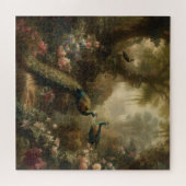 Botanisch: drei Pfauen im englischen Garten Puzzle (Horizontal)