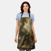 Botanisch: drei Pfauen im englischen Garten Schürze (Getragen)