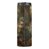 Botanisch: drei Pfauen im englischen Garten Thermosbecher (Rückseite)