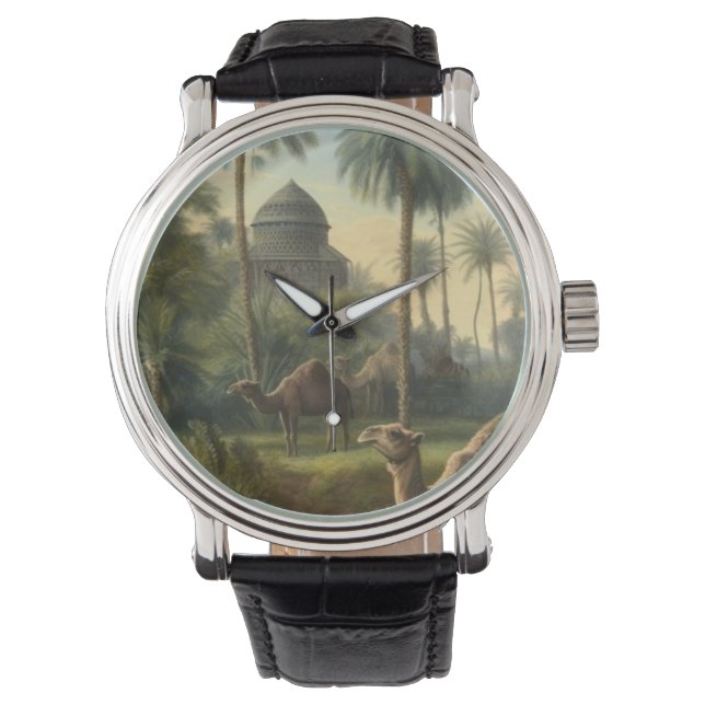 Botanisch: Dromedaren im Dschungel in der Nähe ein Armbanduhr (Vorderseite)