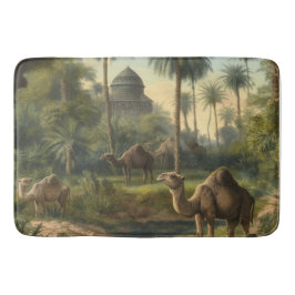 Botanisch: Dromedaren im Dschungel in der Nähe ein Badematte