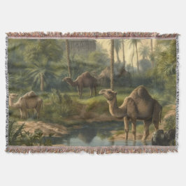 Botanisch: Dromedaren im Dschungel in der Nähe ein Decke