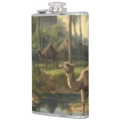 Botanisch: Dromedaren im Dschungel in der Nähe ein Flachmann (Links)