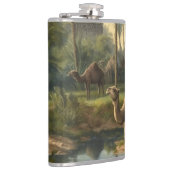 Botanisch: Dromedaren im Dschungel in der Nähe ein Flachmann (Rechts)