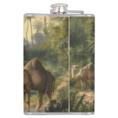 Botanisch: Dromedaren im Dschungel in der Nähe ein Flachmann (Rückseite)