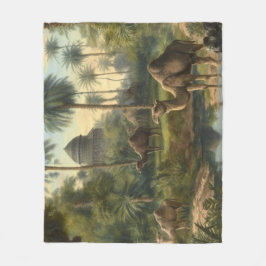 Botanisch: Dromedaren im Dschungel in der Nähe ein Fleecedecke