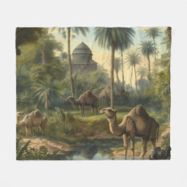 Botanisch: Dromedaren im Dschungel in der Nähe ein Fleecedecke