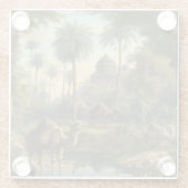 Botanisch: Dromedaren im Dschungel in der Nähe ein Glasuntersetzer (Rückseite)