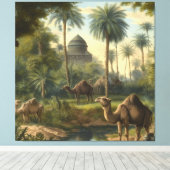 Botanisch: Dromedaren im Dschungel in der Nähe ein Leinwanddruck (Insitu (Holzboden))