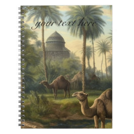 Botanisch: Dromedaren im Dschungel in der Nähe ein Notizblock