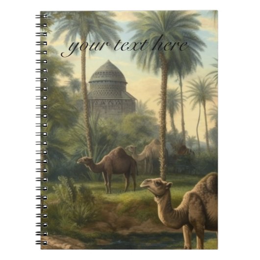 Botanisch: Dromedaren im Dschungel in der Nähe ein Notizblock (Vorderseite)