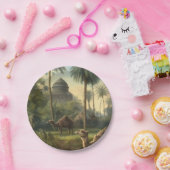 Botanisch: Dromedaren im Dschungel in der Nähe ein Pappteller (Party)