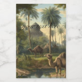 Botanisch: Dromedarien im Dschungel anpassbar Lebensmitteletikett (Einzelnes Label)