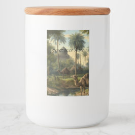 Botanisch: Dromedarien im Dschungel anpassbar Lebensmitteletikett