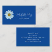 Botanisch einfache weiße Daisy Visitenkarte (Vorne/Hinten)