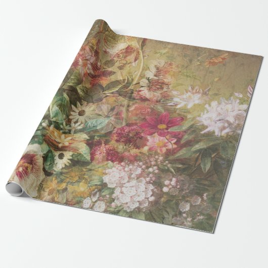 Botanisch-elegant-floral Geschenkpapier (Ungerollt)