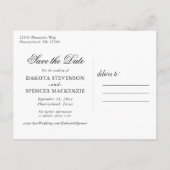 Botanisch elegant | Gold-Event-Datum der Copper-Ro Ankündigungspostkarte (Rückseite)