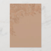 Botanisch elegant | Kupfer Rose Gold Floral Menükarte (Rückseite)