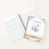 Botanisch elegant mit Initial U Notizblock (Innenseite)