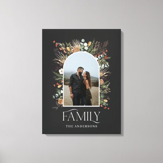 Botanisch-elegante Botanische Foto-Bogen Leinwanddruck (Vorderseite)