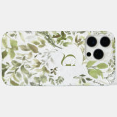 Botanisch-elegante Grünanlage | Anfangsmonogramm Case-Mate iPhone Hülle (Rückseite (Horizontal))