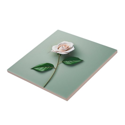 Botanisch-elegante Rose Fliese (Seite)