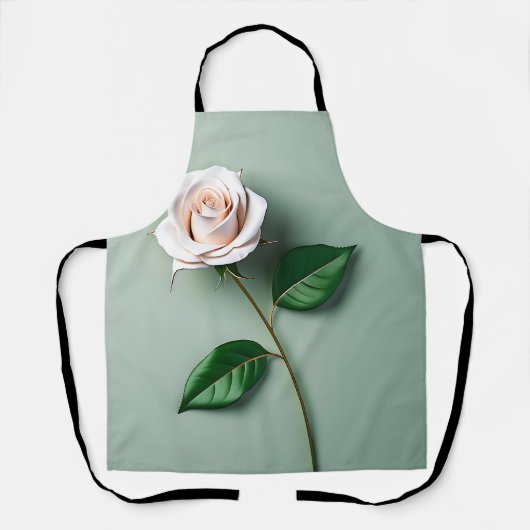 Botanisch-elegante Rose Schürze (Vorderseite)