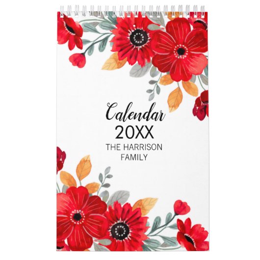 Botanisch-elegante Wasserfarben Kalender (Titelbild)