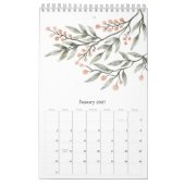 Botanisch-elegante Wasserfarben Kalender (Jan 2027)