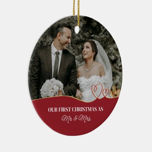 Botanisch elegantes Wasserfarbenspiel zum Hochzeit Keramik Ornament (Rechts)