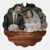 Botanisch elegantes Wasserfarbenspiel zum Hochzeit Ornament Karte (Vorderseite)