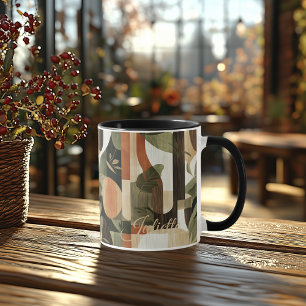 Botanisch Erdig - Personalisierte Abstrakte Natur Tasse