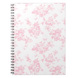 Botanisch erröten rosa Vintage elegante Blumen Notizblock