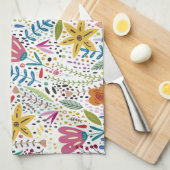 Botanisch farbenfroh geschirrtuch (Viertel Falte)