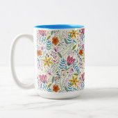 Botanisch farbenfroh zweifarbige tasse (Links)