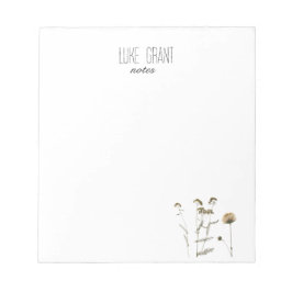 Botanisch floral notizblock