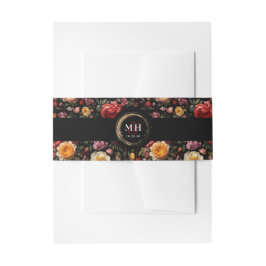 Botanisch-florale Barockzeitschrift Einladungsbanderole