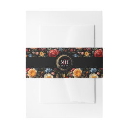 Botanisch-florale Barockzeitschrift Einladungsbanderole