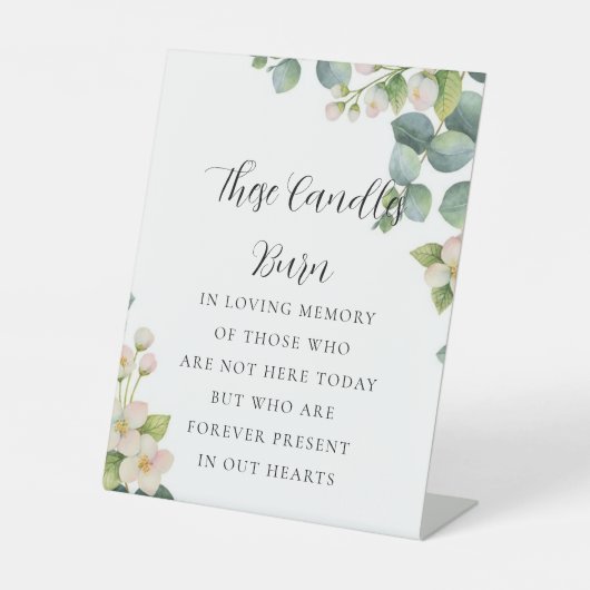 Botanisch für das Zeichen des liebenden Gedächtnis Sockelschild (Vorderseite)