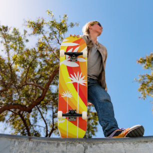 Botanisch gelb und orange skateboard