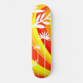 Botanisch gelb und orange skateboard (Vorderseite)