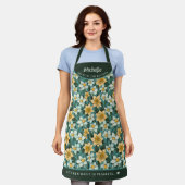 Botanisch-Gelbe Daffodil-personalisiert Schürze (Getragen)