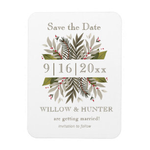 Botanisch gemischt SAVE THE DATE MAGNET