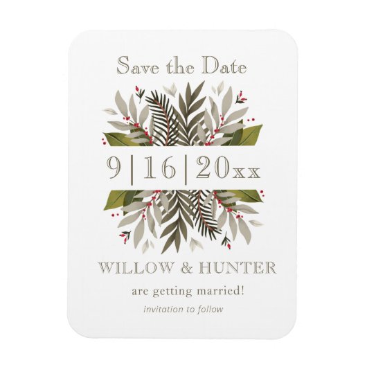 Botanisch gemischt | SAVE THE DATE | MAGNET (Vertikal)