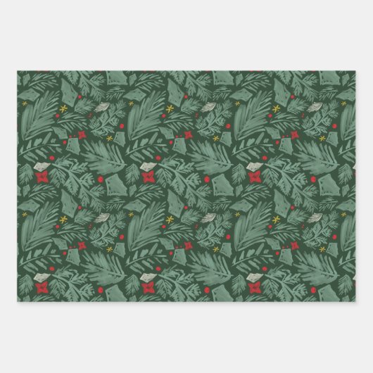 Botanisch Geschenkpapier Set (Vorderseite 3)