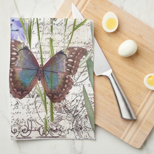 botanisch geschirrtuch (Viertel Falte)