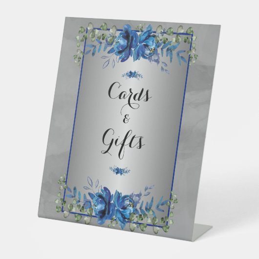 Botanisch gesehen: Silberinfundiertes Brautparty Sockelschild (Vorderseite)