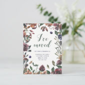 Botanisch gewürzt | Neue Adresse Ankündigungspostkarte (Stehend Vorderseite)